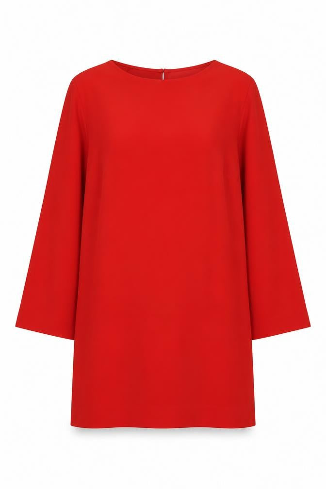 Front view of H&M Women's Red Long Sleeve Dress, size 8