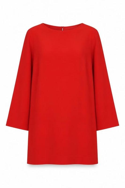 Front view of H&M Women's Red Long Sleeve Dress, size 8