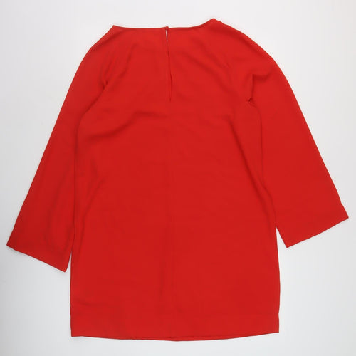H&M Women's Red Long Sleeve Dress Size 8
