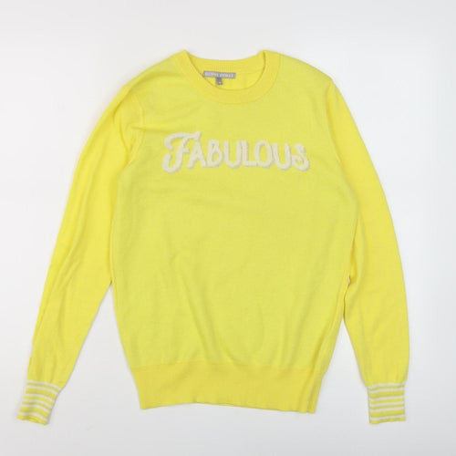 Oliver Bonas Women's Yellow Crew Neck Jumper