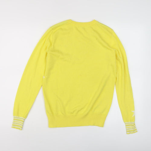 Oliver Bonas Women's Yellow Crew Neck Jumper