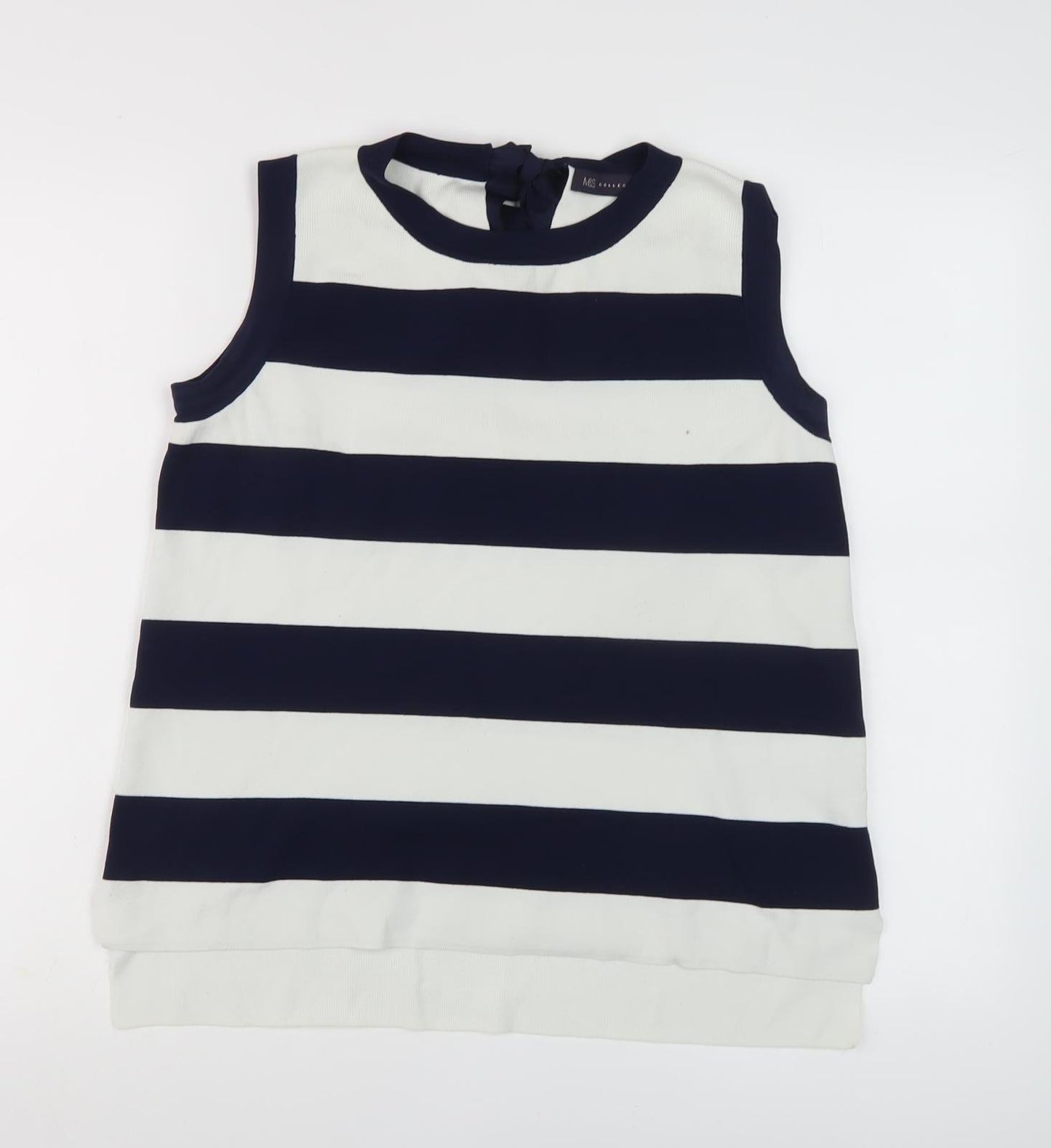 Marks and Spencer Women's Navy Striped Poncho M