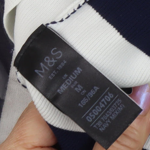 Marks and Spencer Women's Navy Striped Poncho M