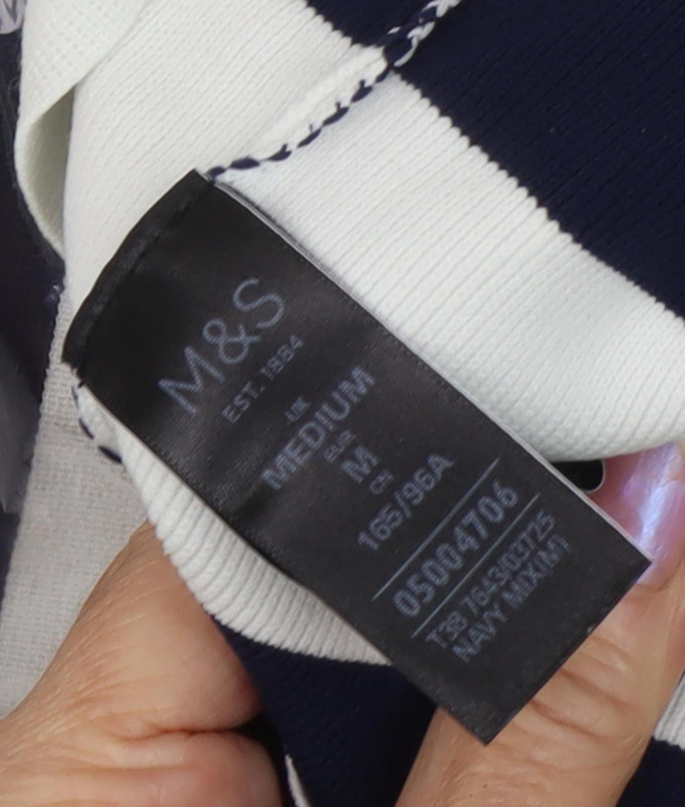 Marks and Spencer Women's Navy Striped Poncho M