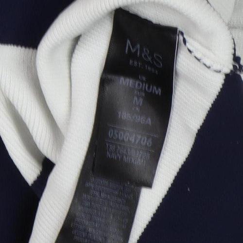 Marks and Spencer Women's Navy Striped Poncho M