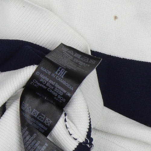 Marks and Spencer Women's Navy Striped Poncho M