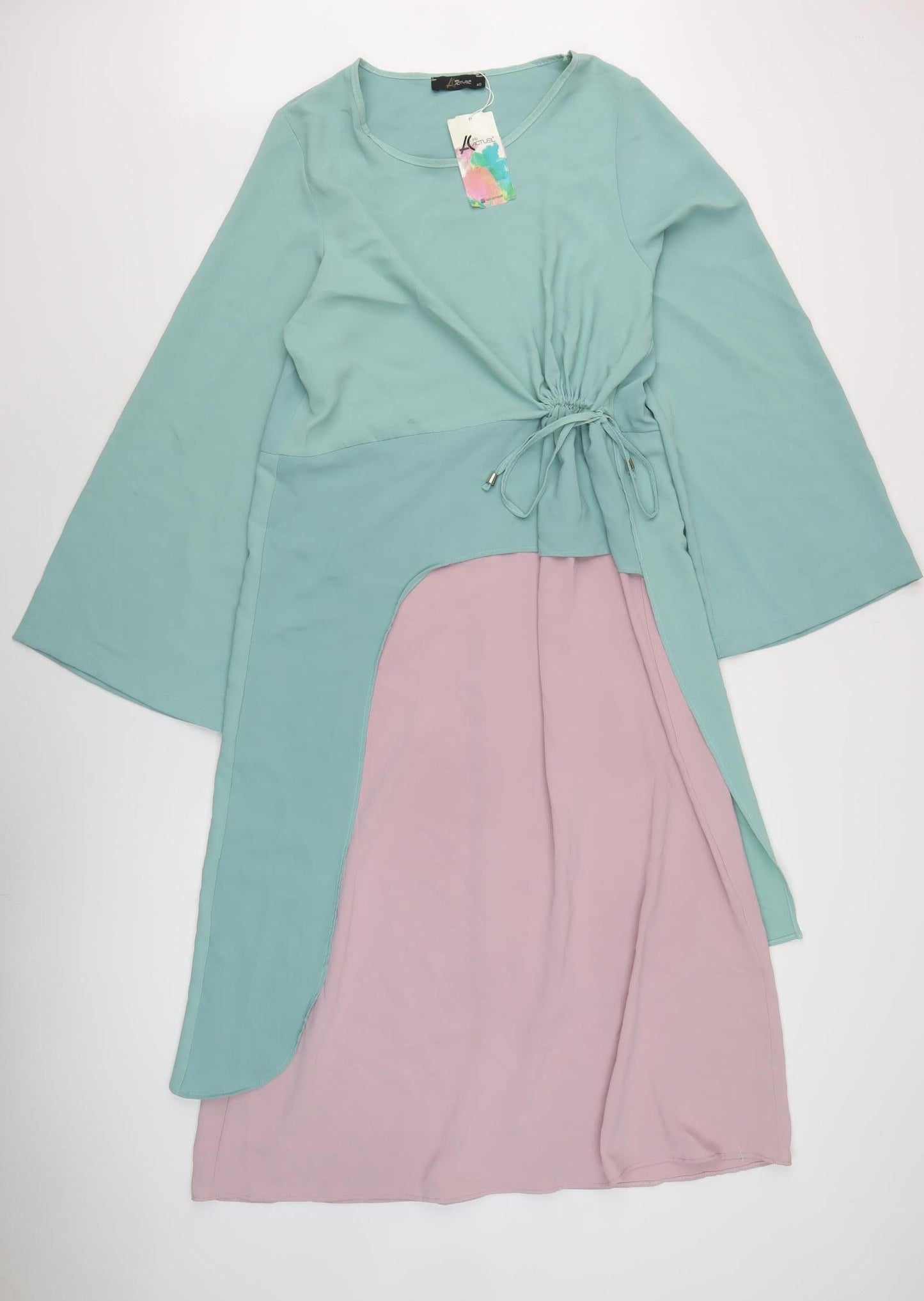 Gdg Actuel Women's Multicolour Size 12 Asymmetrical Dress