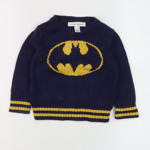 babyGap + Junk Food Boys Blue Batman Pullover Jumper Size 2Y