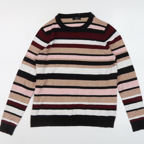M&Co Women's Multicoloured Striped Pullover, Size 10