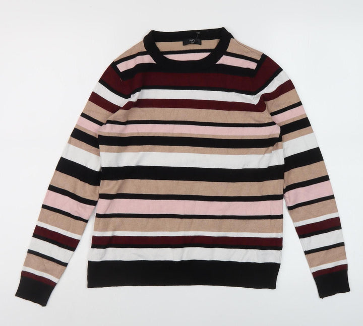 M&Co Women's Multicoloured Striped Pullover, Size 10