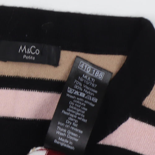 M&Co Women's Multicoloured Striped Pullover, Size 10