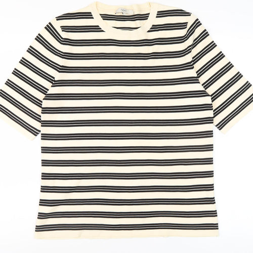 Next Women's Black Striped T-Shirt UK Size 16
