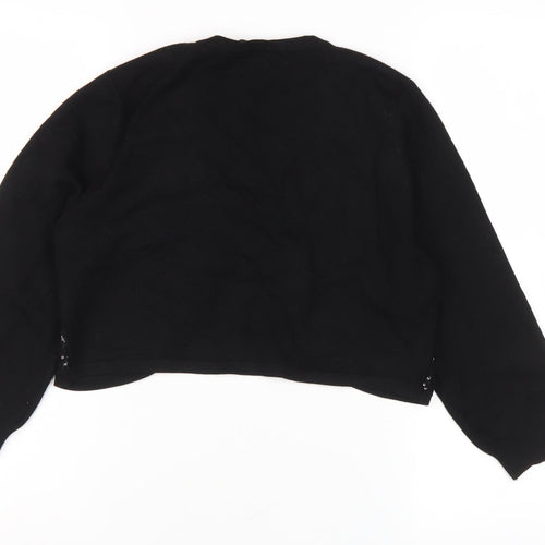 M&Co Women's Black Cardigan UK 12, Sequin Accents