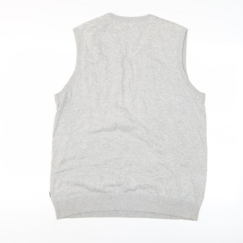 Marks & Spencer Men's Grey Argyle Knit Vest M