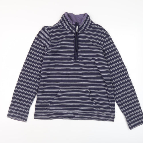 Marks and Spencer Women's Blue Striped Sweatshirt 12
