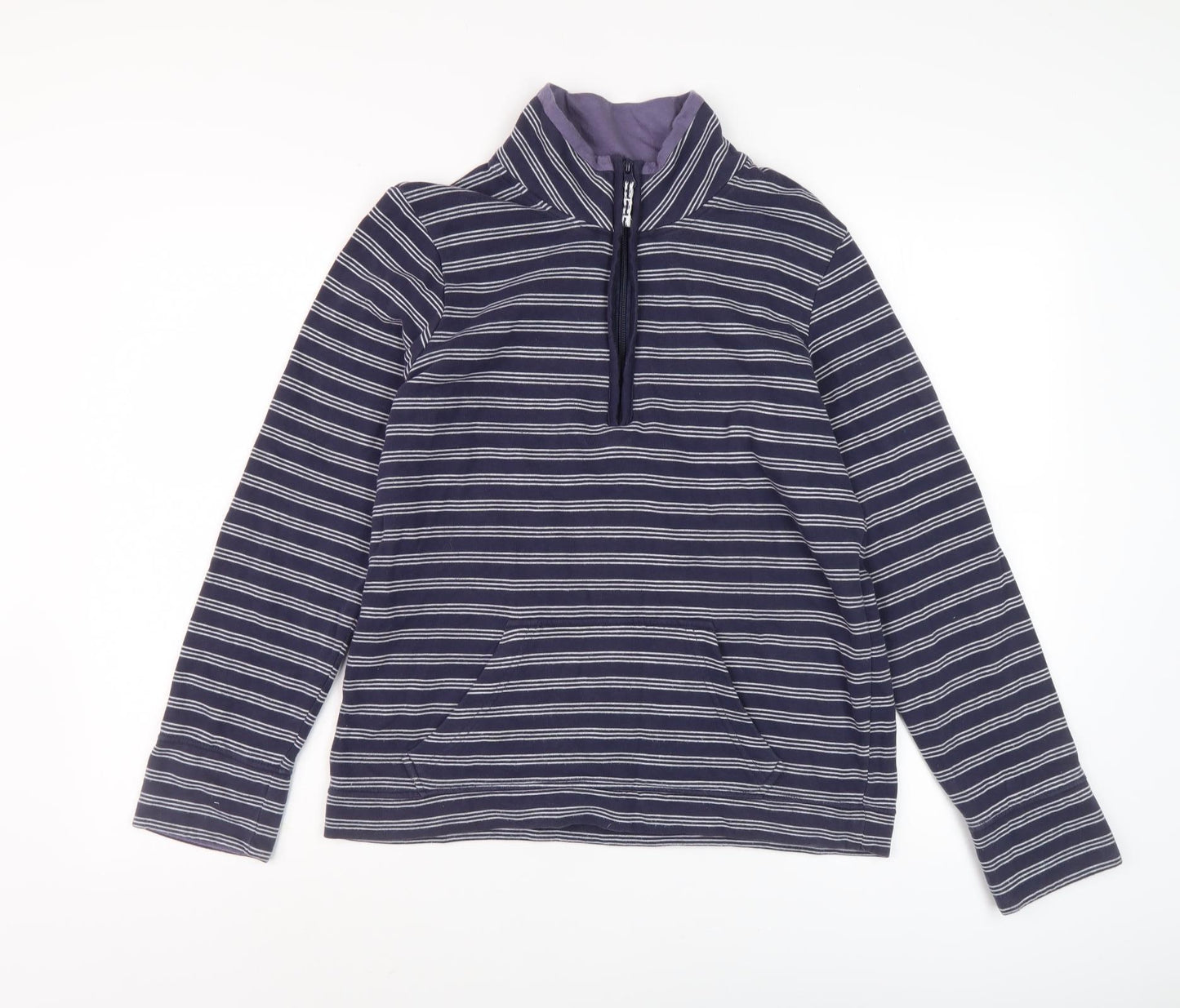 Marks and Spencer Women's Blue Striped Sweatshirt 12