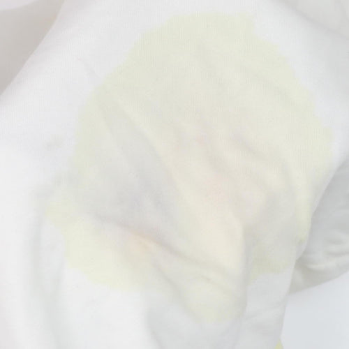 Zara Men White XL Retro Logo Sweatshirt