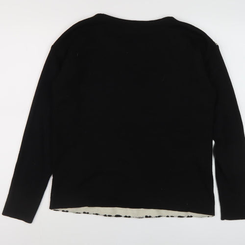 Next Women's Black Animal Print Pullover Jumper - Size 12
