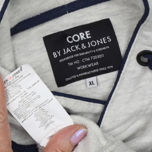 Jack & Jones Men's Grey XL Pullover Hoodie