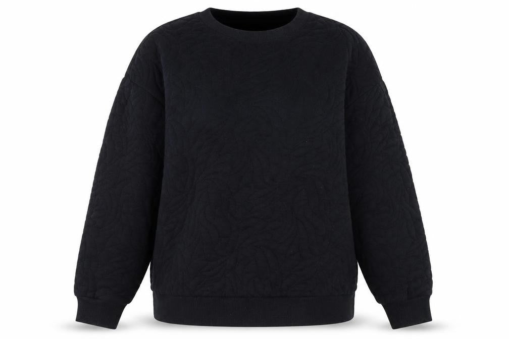 Front view of Marks & Spencer Women's Black Pullover Sweatshirt, size 16