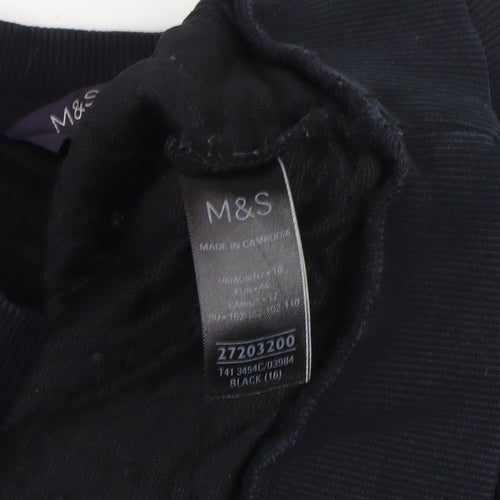 Marks and Spencer Women's Black Pullover Sweatshirt Size 16