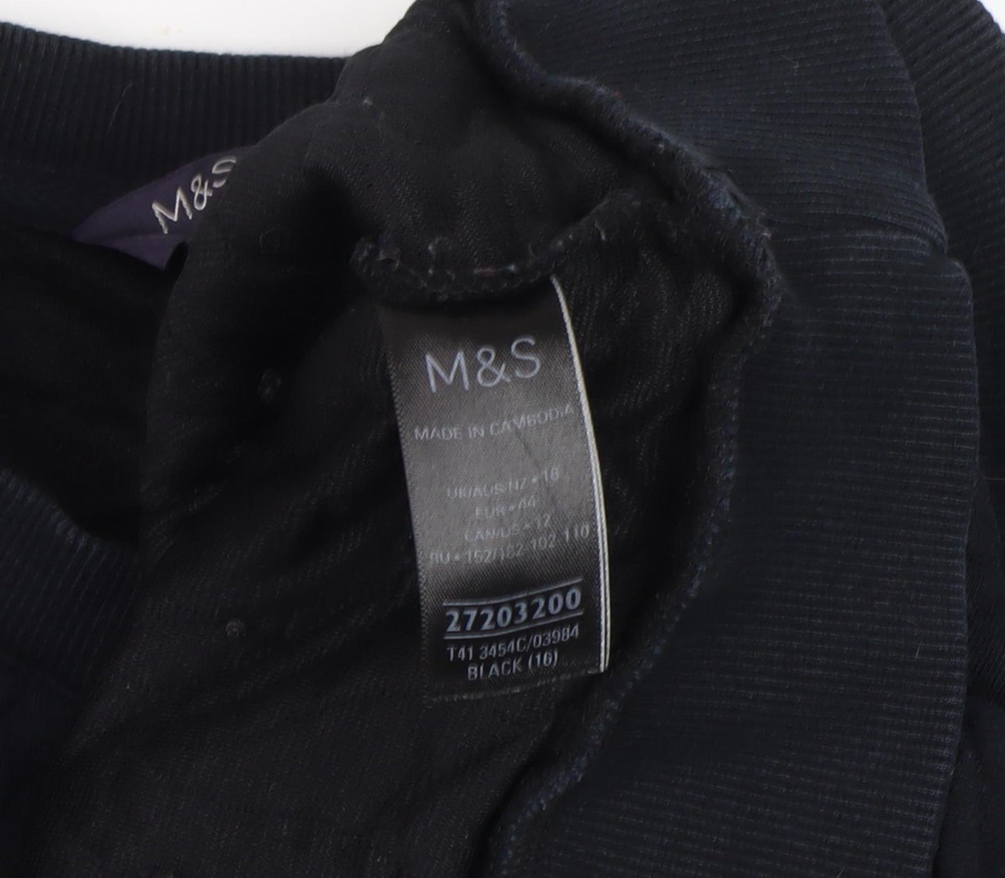 Marks and Spencer Women's Black Pullover Sweatshirt Size 16