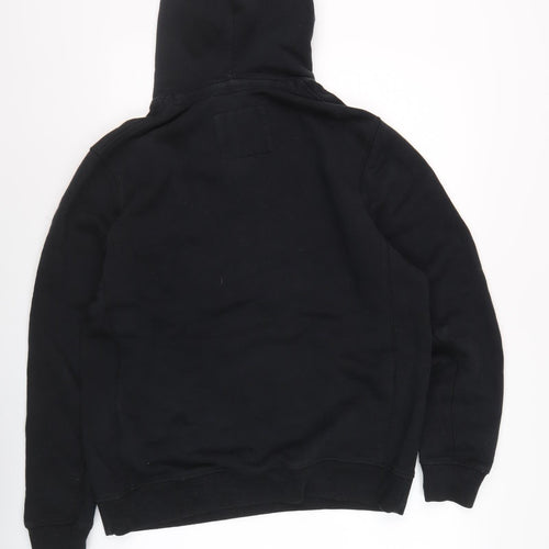 Jack Wills Men's Black Pullover Hoodie - L