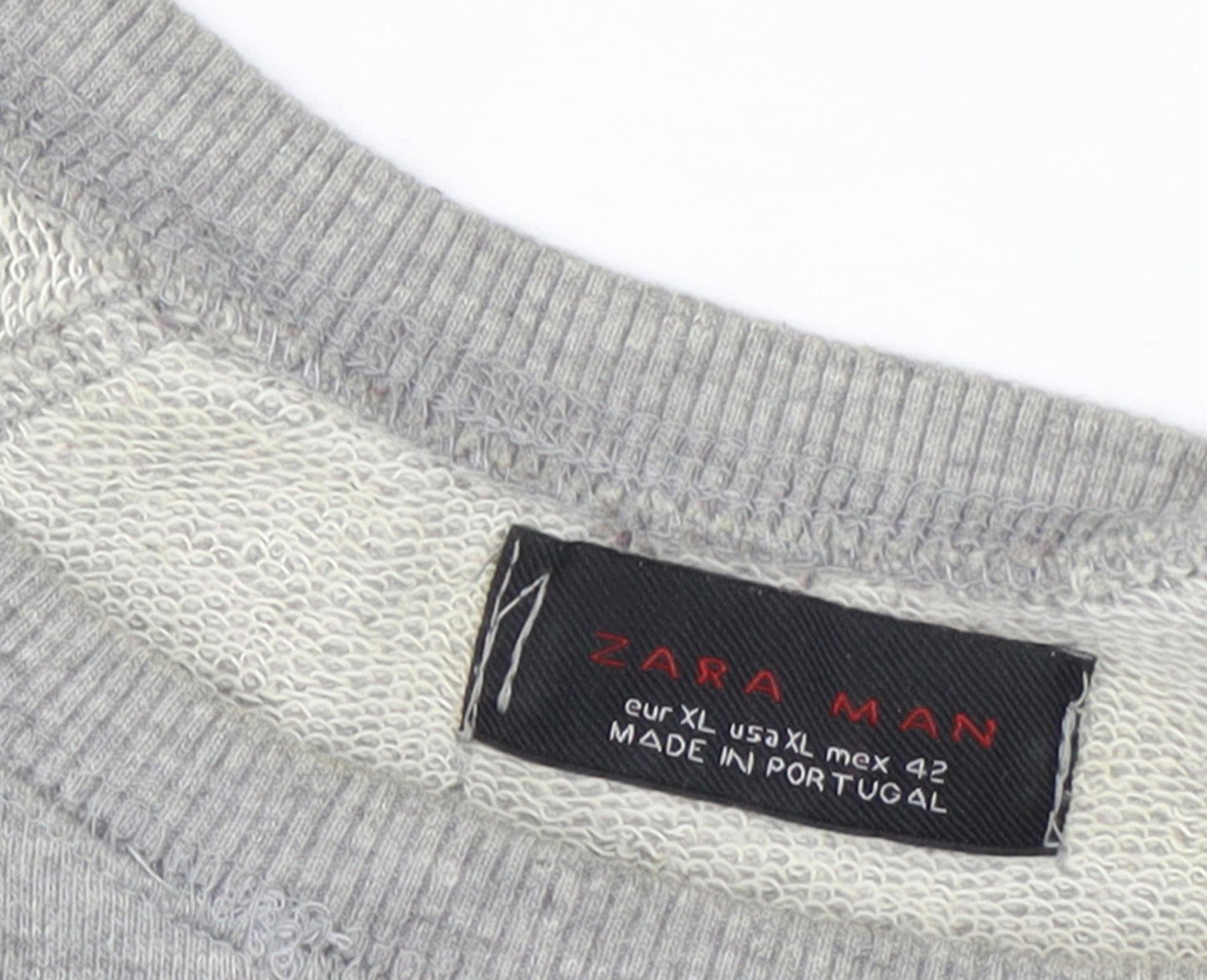 Zara Men's Grey Winter Geometric Pullover Sweatshirt XL