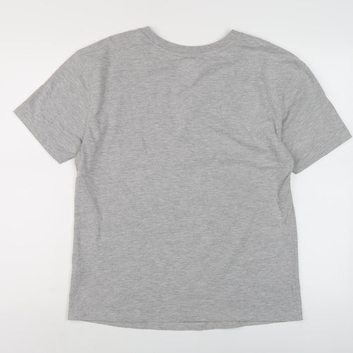 Marks and Spencer Women Grey T-Shirt Size 12 Cartoon Graphic
