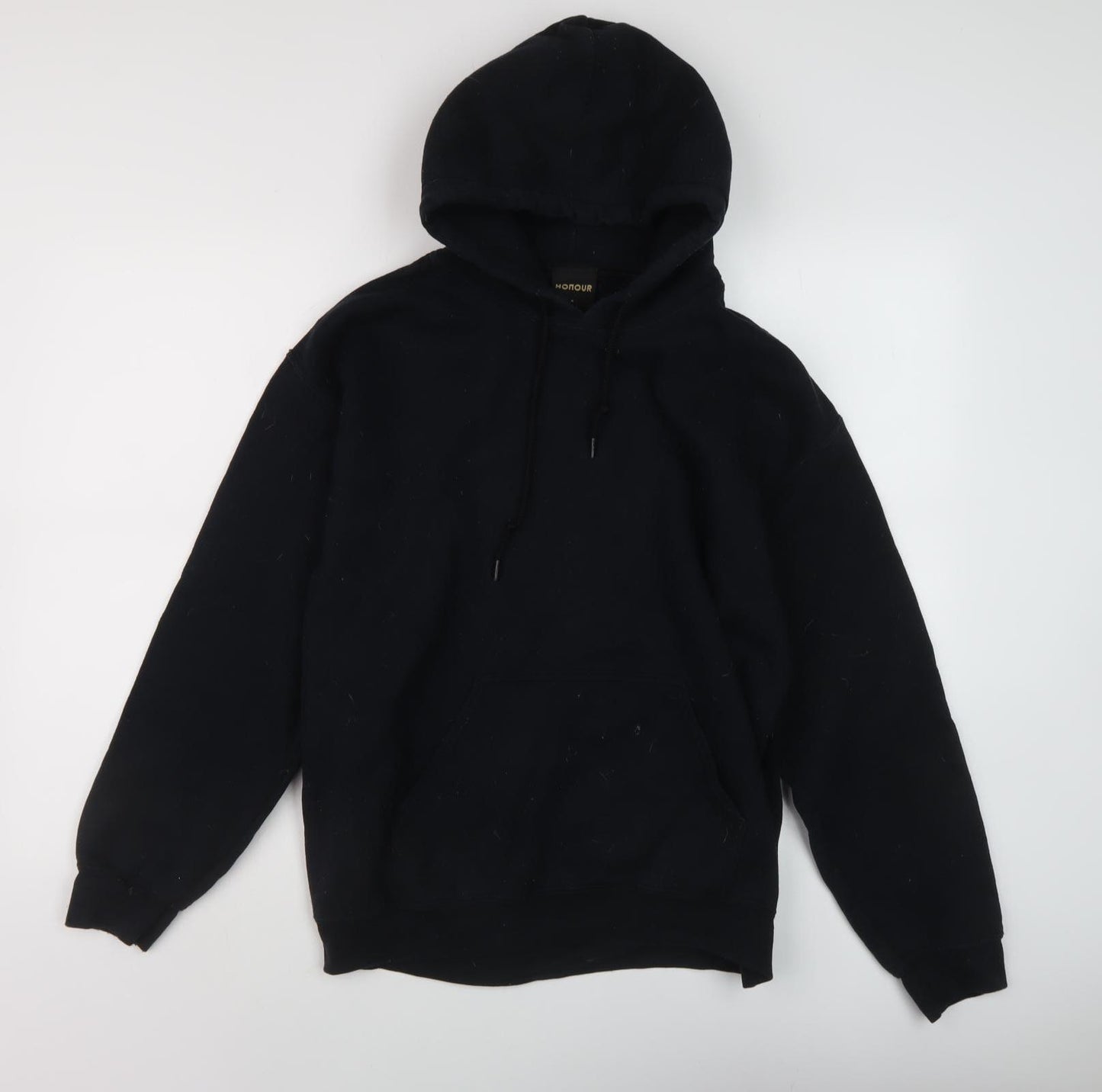 HONOUR Men's Black Graphic Pullover Hoodie, Size S