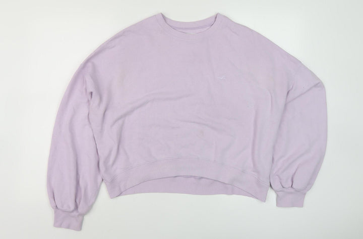 Hollister Women's Purple Crew Neck Sweatshirt S