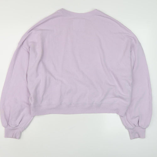 Hollister Women's Purple Crew Neck Sweatshirt S