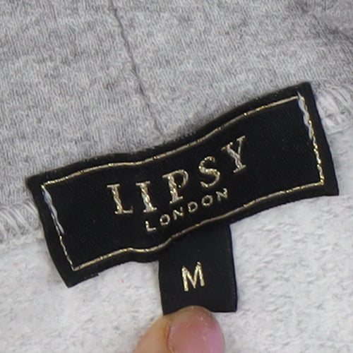 Lipsy Women's Grey Pullover Hoodie M with Logo