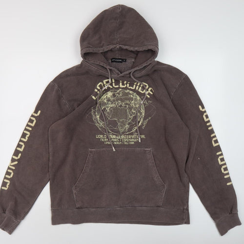 PRETTYLITTLETHING Women’s Brown Pullover Hoodie, Size S