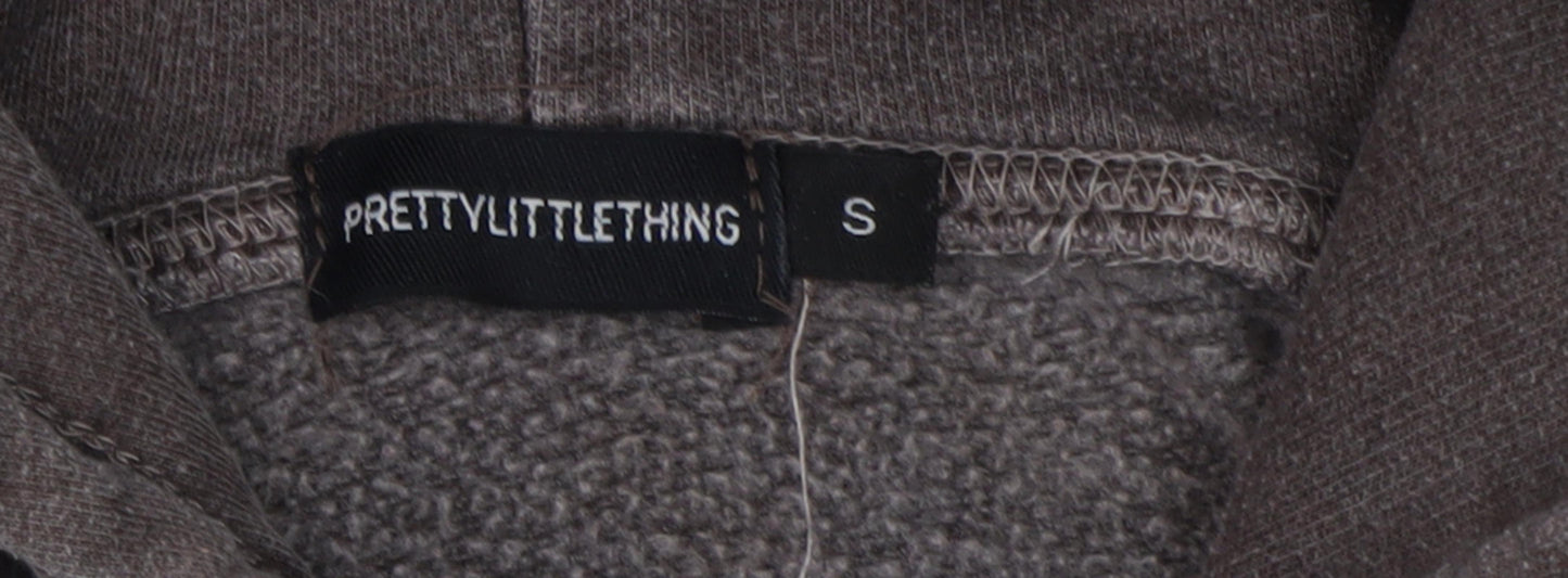 PRETTYLITTLETHING Women’s Brown Pullover Hoodie, Size S