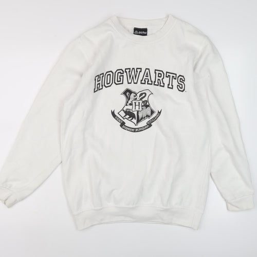 In The Style Women's White Hogwarts Pullover Sweatshirt Size 6