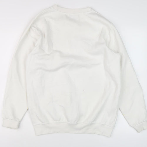 In The Style Women's White Hogwarts Pullover Sweatshirt Size 6