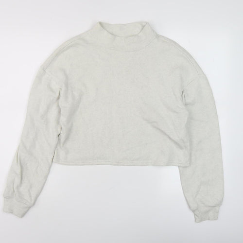 Gildan Women's White XS Mock Neck Fleece Sweatshirt