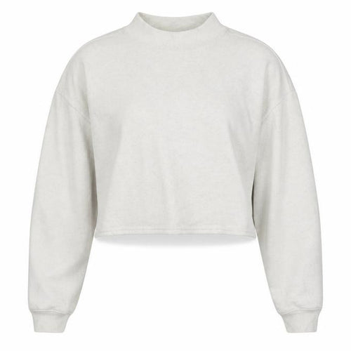 Gildan Women's White XS Mock Neck Fleece Sweatshirt