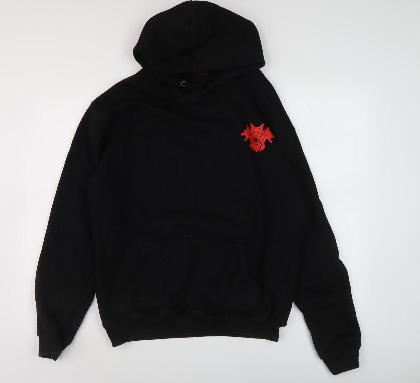 Cerberus Men's Black Pullover Logo Hoodie L