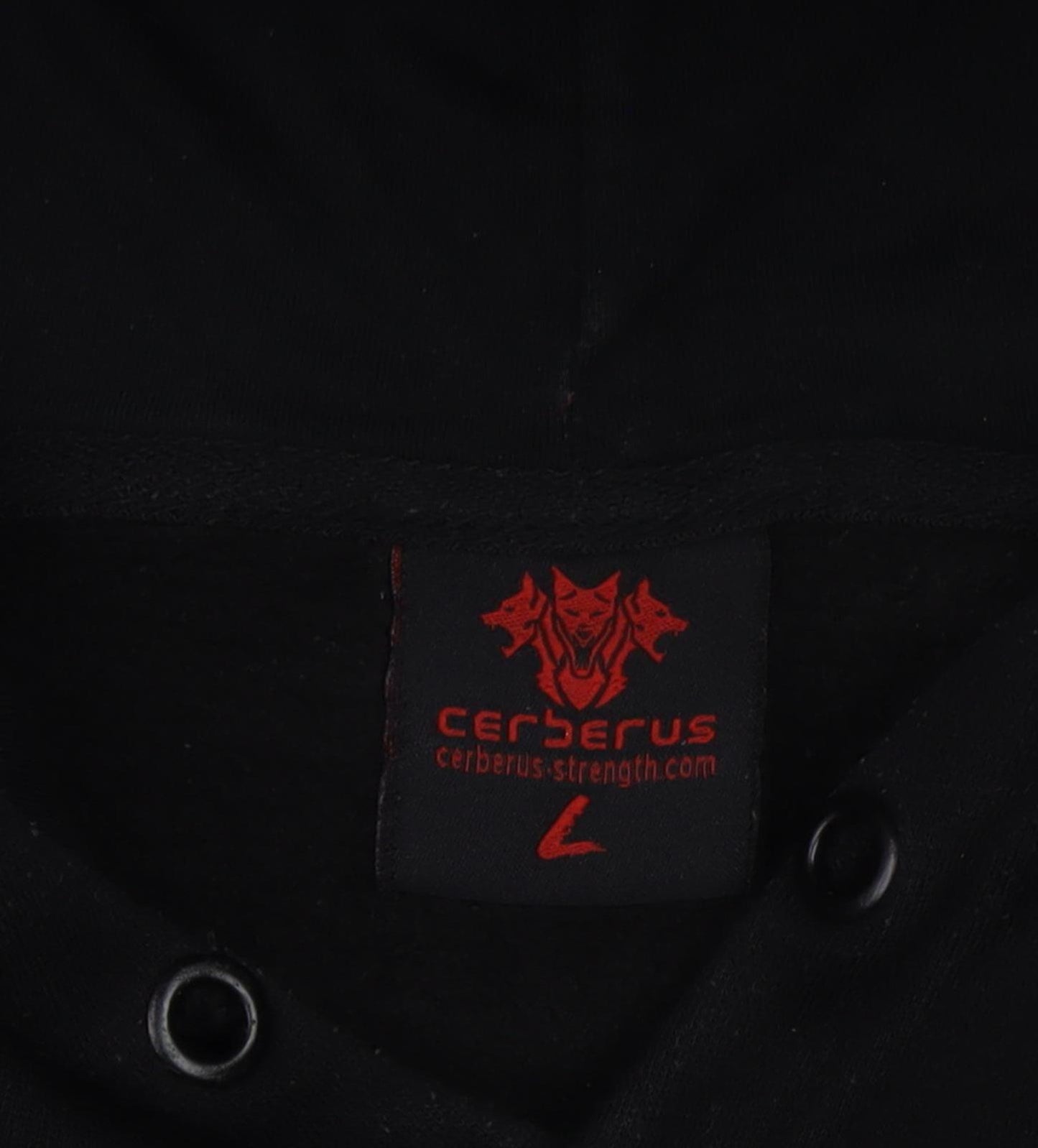 Cerberus Men's Black Pullover Logo Hoodie L