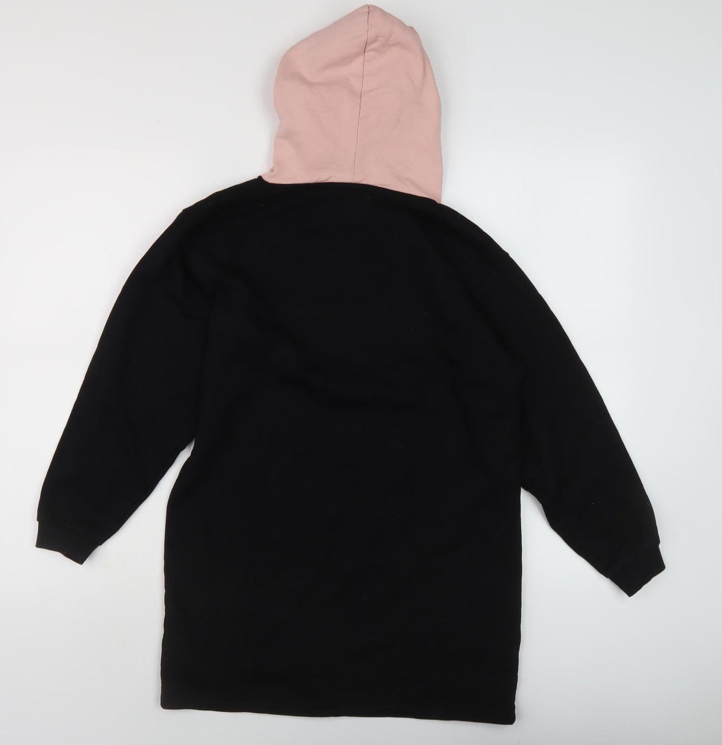 Threadgirls Teens Black Pullover Hoodie Glitter Heart