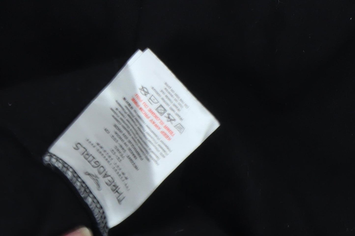 Threadgirls Teens Black Pullover Hoodie Glitter Heart