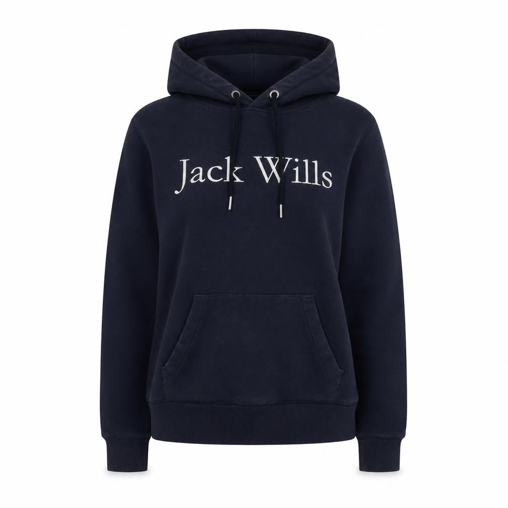 Front view of Jack Wills Women's Blue Pullover Hoodie -, size 8