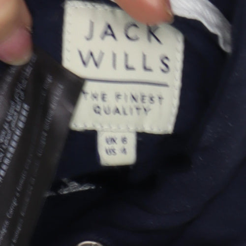 Jack Wills Women's Blue Pullover Hoodie - Size 8