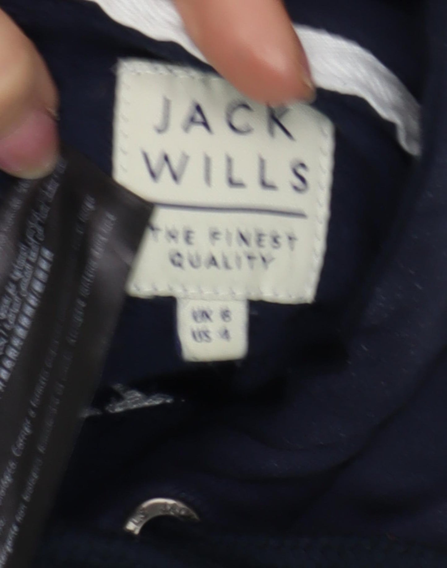 Jack Wills Women's Blue Pullover Hoodie - Size 8