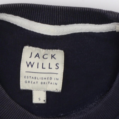 Jack Wills Men's Black/White Pullover Sweatshirt S