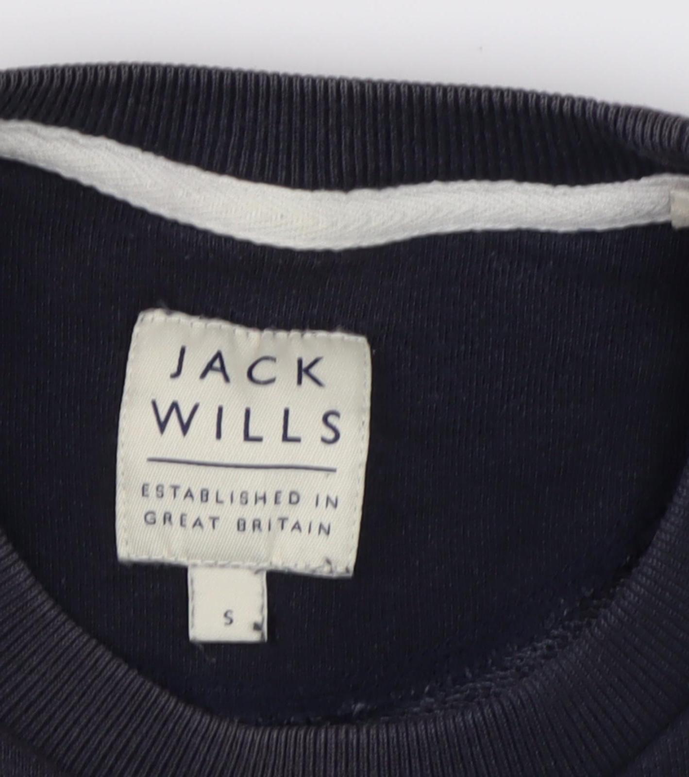 Jack Wills Men's Black/White Pullover Sweatshirt S