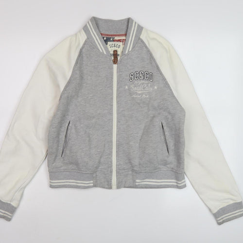 SoulCal & Co Women's Grey Full Zip Hoodie Size 10