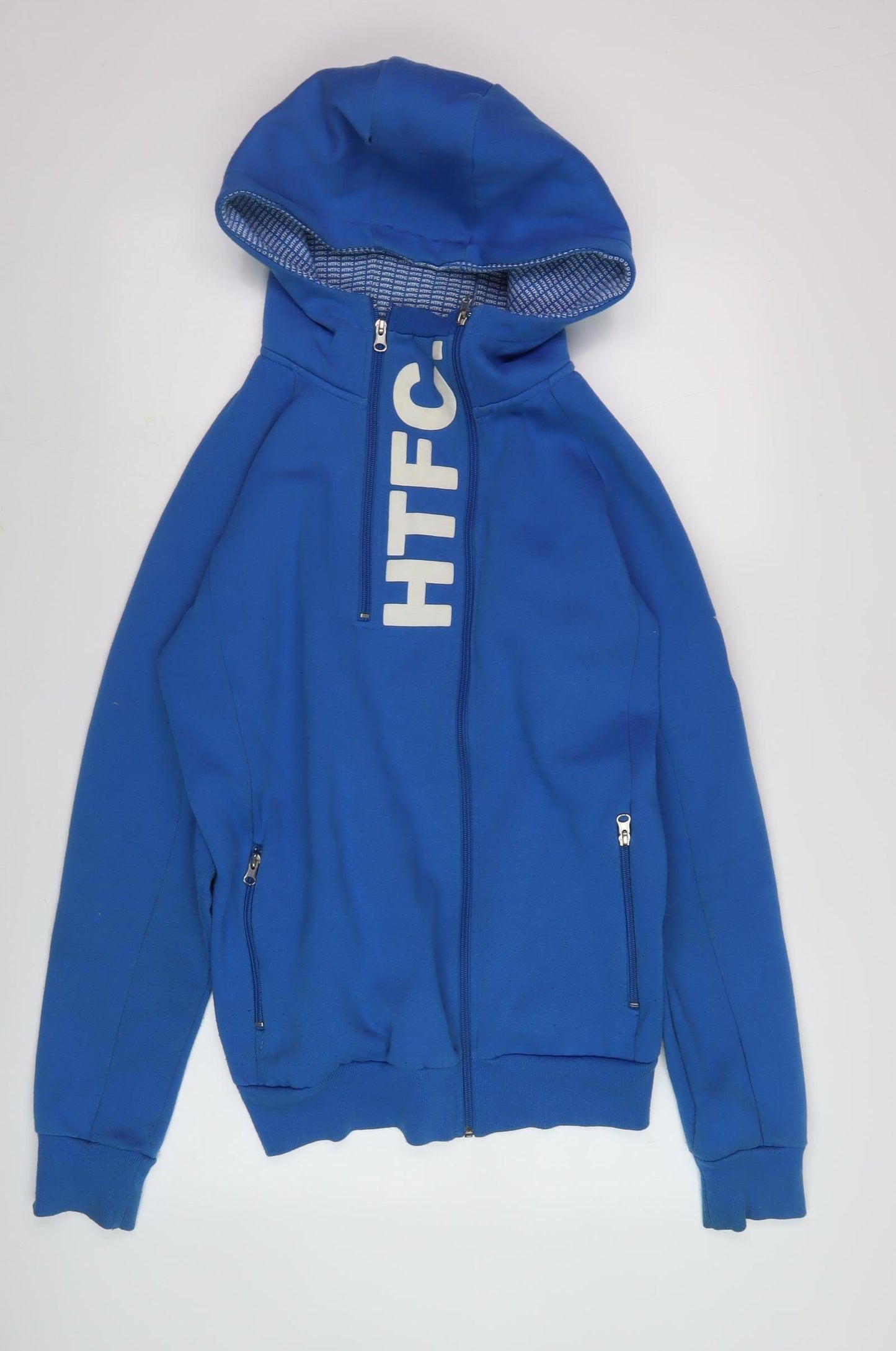 HTFC Blue Men's Full Zip Hoodie with Hooded Pockets